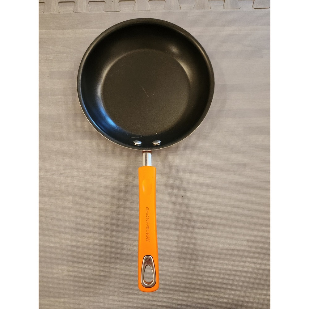 Rachael Ray 9.25 Inch Nonstick‎ Skillet Frying Pan Orange Porcelain Enamel